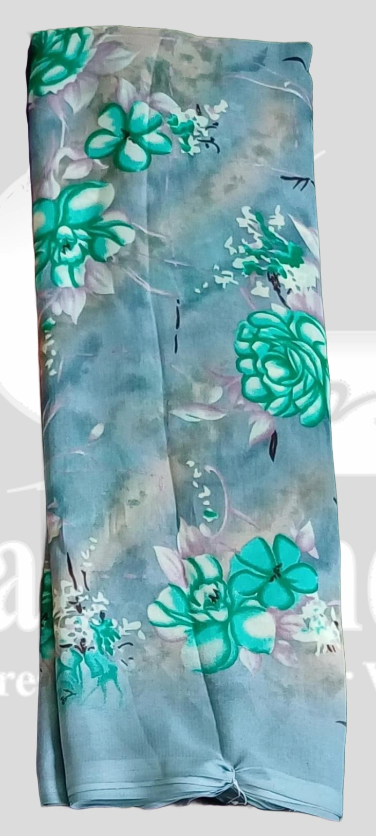 Reniyal(Heavy) Floral Printed Saree &ndash; SMARTLK1001 &ndash; Aqua Green Mix